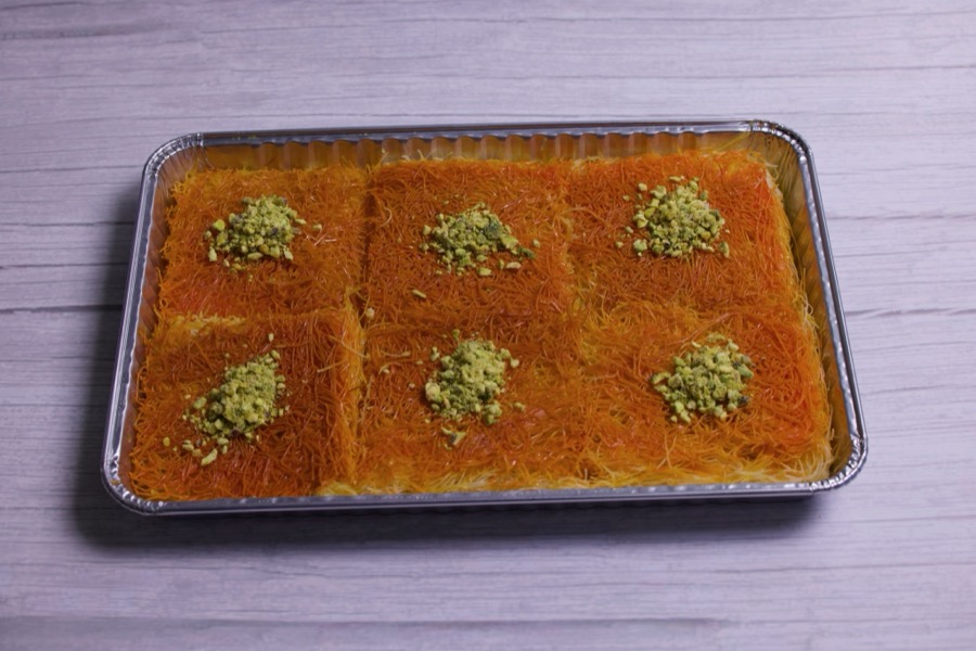 Knafeh Nabulsieh Tray - crispy or soft style with cheese